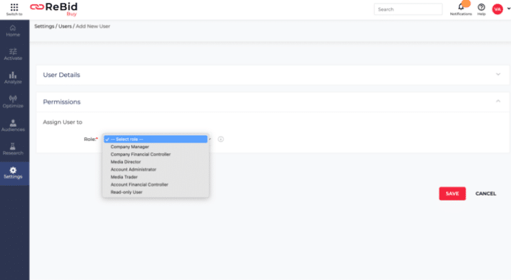 screenshot of ReBid Insights